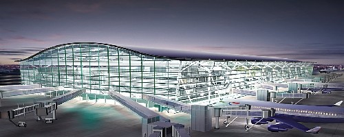 Terminal 5 - Building A (Exterior) at Night